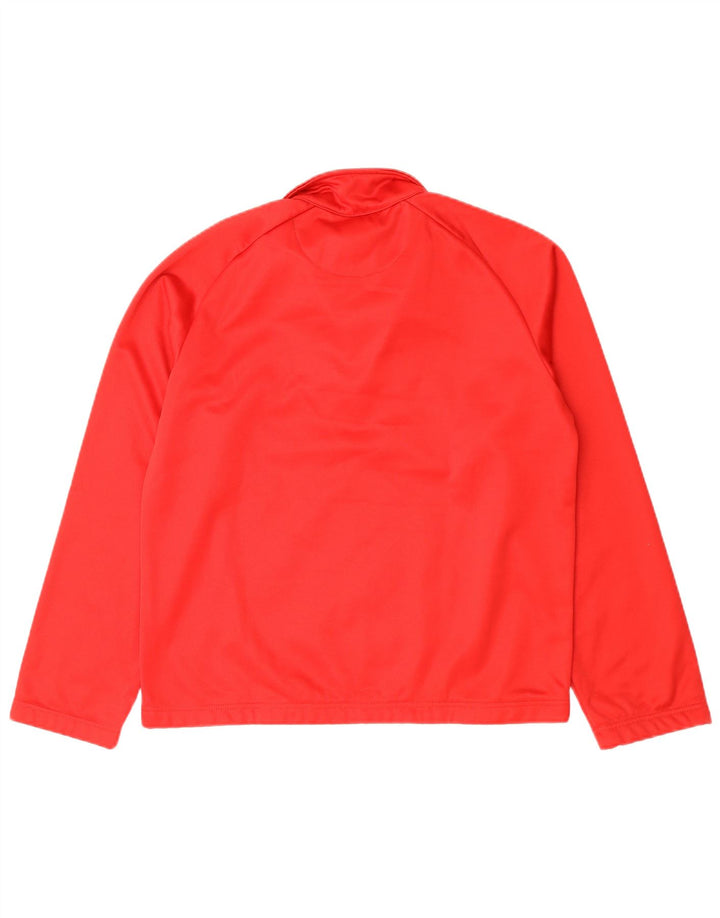 Ανδρική μπλούζα με φερμουάρ KAPPA με μακρυμάνικο μεσαίο κόκκινο πολυεστέρα