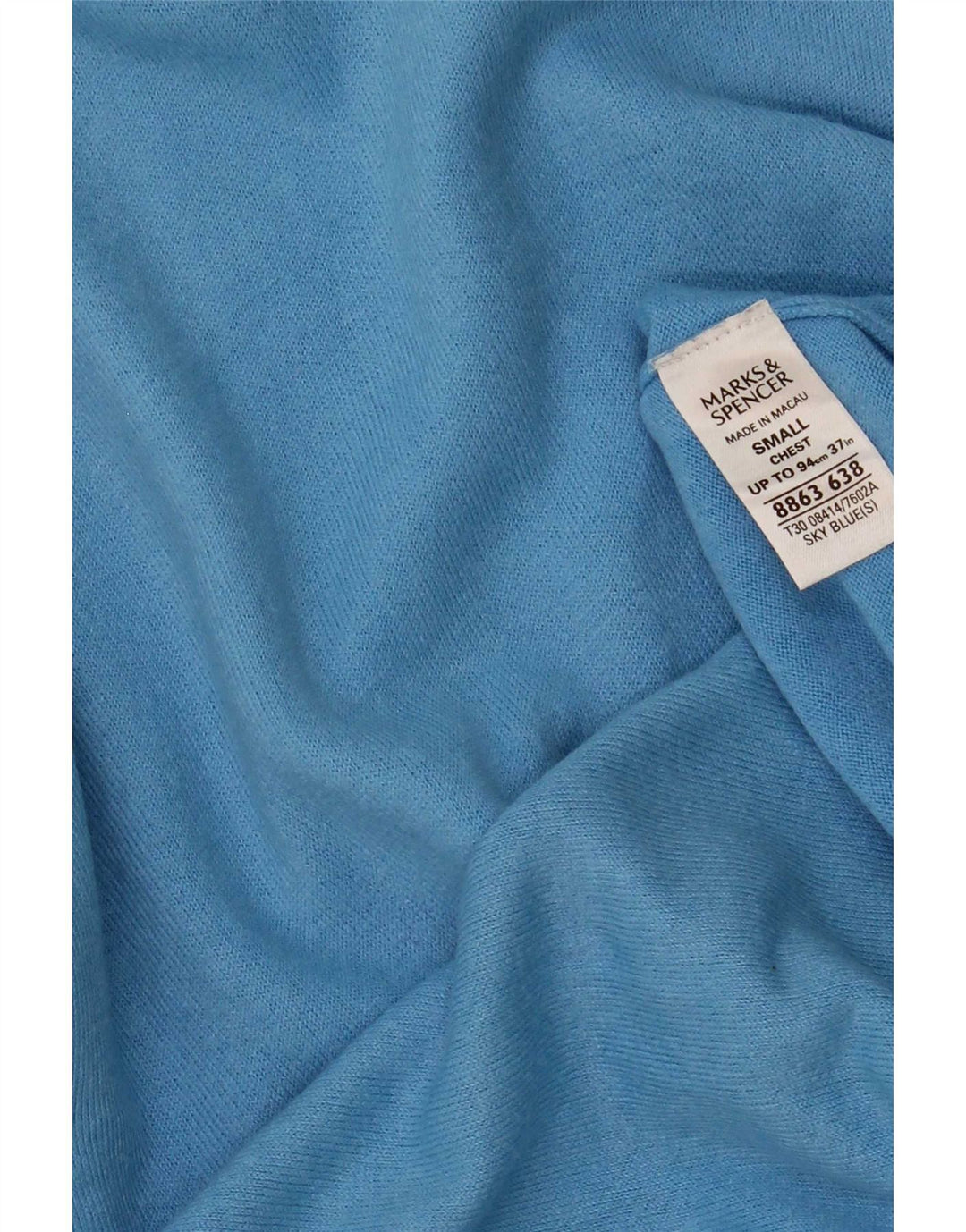 Ανδρικό πουλόβερ Marks & Spencer Autograph με V-Neck Jumper Μικρό Μπλε Ακρυλικό