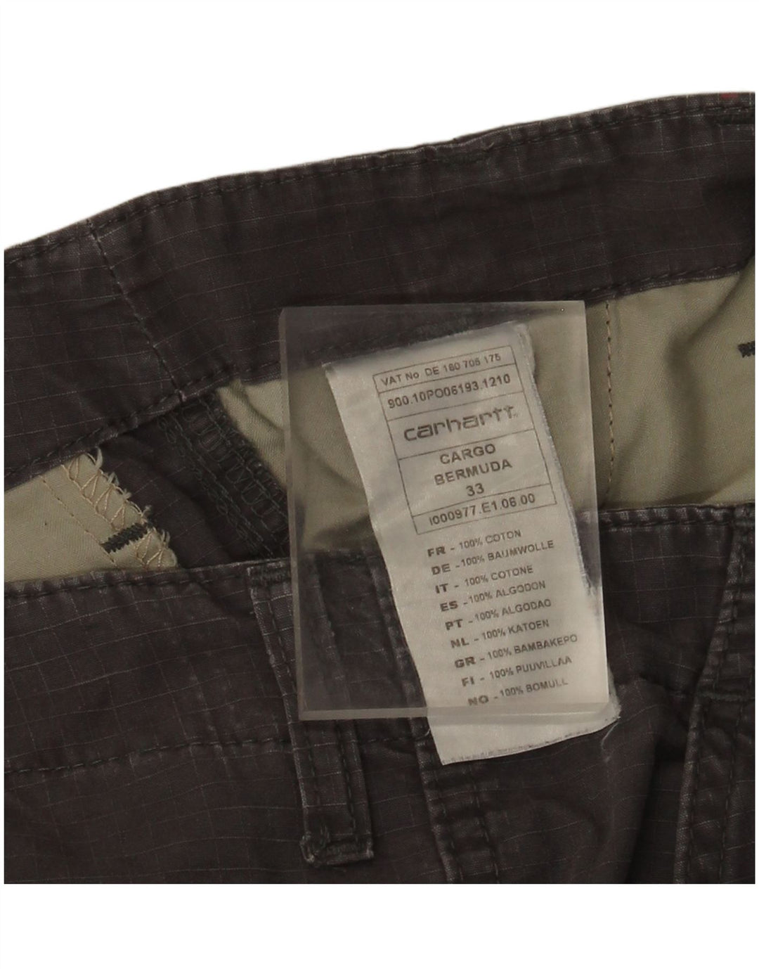 Carhartt Ανδρικό σορτς Cargo W33 Βαμβακερό μεσαίο γκρι