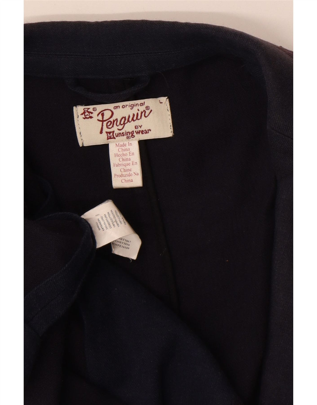 Penguin Ανδρικό σακάκι 1 κουμπιού UK 40 Large Navy Blue Cotton