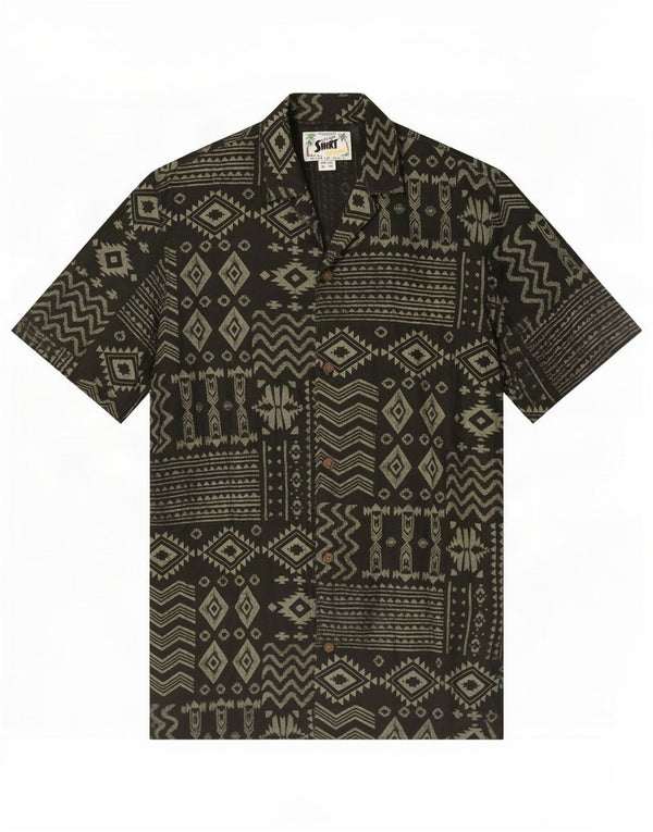 Pull & Bear Womens Short Sleeve Shirt Small Black Geometric Viscose