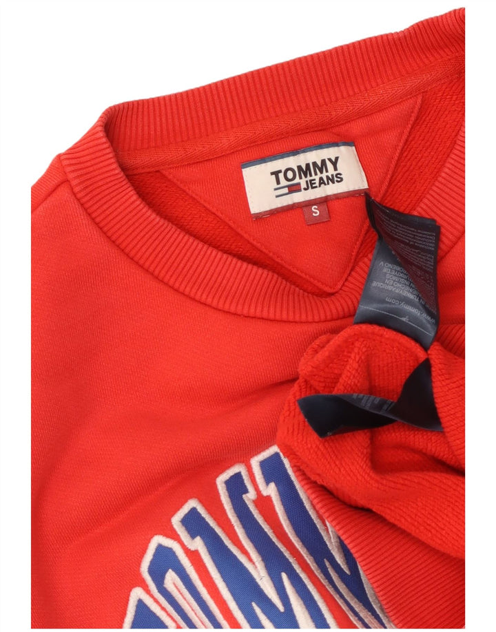 TOMMY HILFIGER Ανδρικό γραφικό φούτερ Jumper Μικρό κόκκινο βαμβακερό