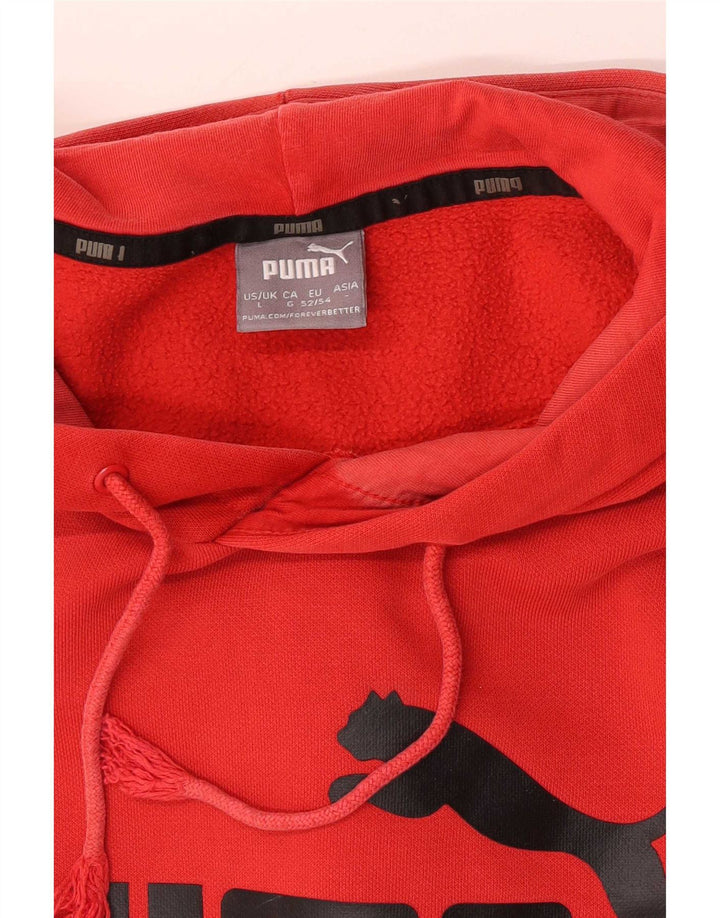 Ανδρικό γραφικό κουκούλα Puma, μεγάλο κόκκινο