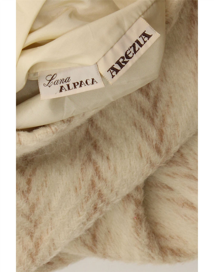 Arezia γυναικείο παλτό Duffle UK 20 2XL μπεζ μαλλί ψαροκόκαλο