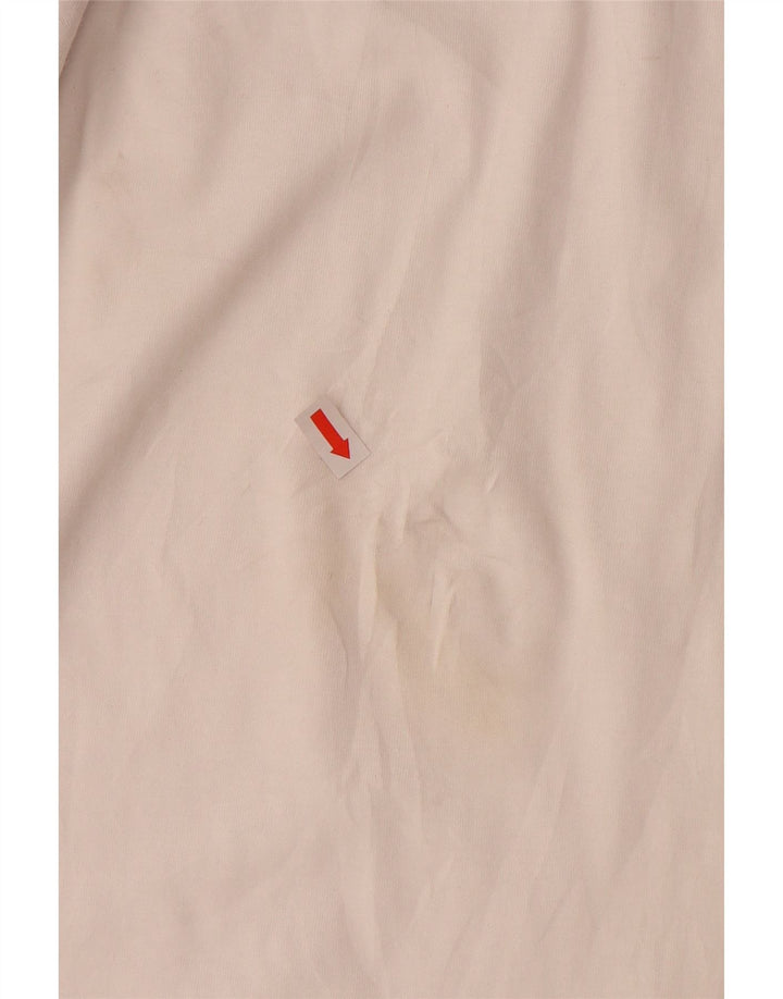 Γυναικείο Longline γραφικό μπλουζάκι ADIDAS Top UK 22 XL Λευκό βαμβακερό