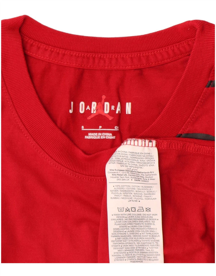 Jordan Ανδρικό γραφικό T-Shirt Top Μικρό κόκκινο βαμβακερό