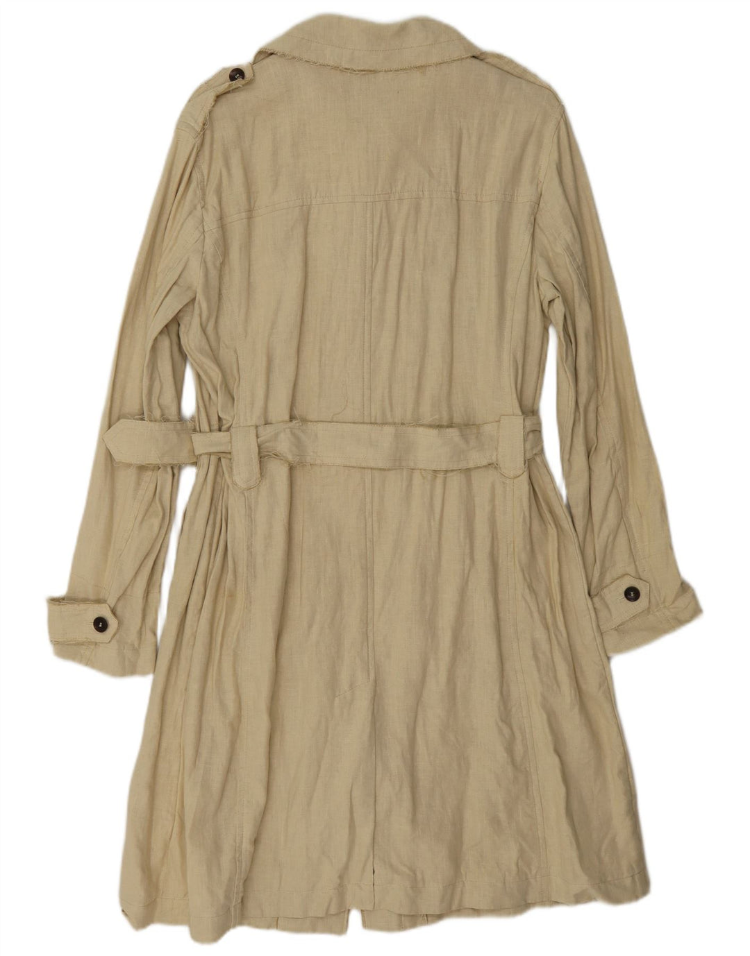 Vintage Γυναικεία Καμπαρντίνα IT 46 Large Beige Lyocell
