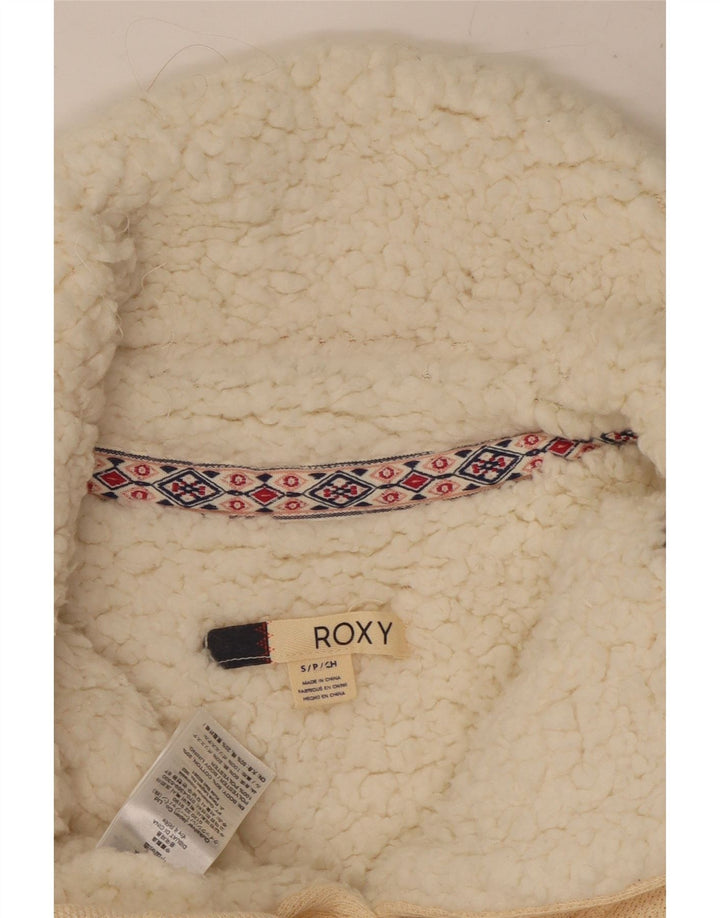 Γυναικεία φόρμα ROXY Sherpa Top Jacket UK 10 Small Off White Βαμβακερά
