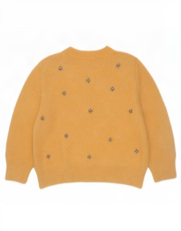 Zara Γυναικείο πουλόβερ με λαιμόκοψη Crop Crop UK 10 Small Yellow Floral
