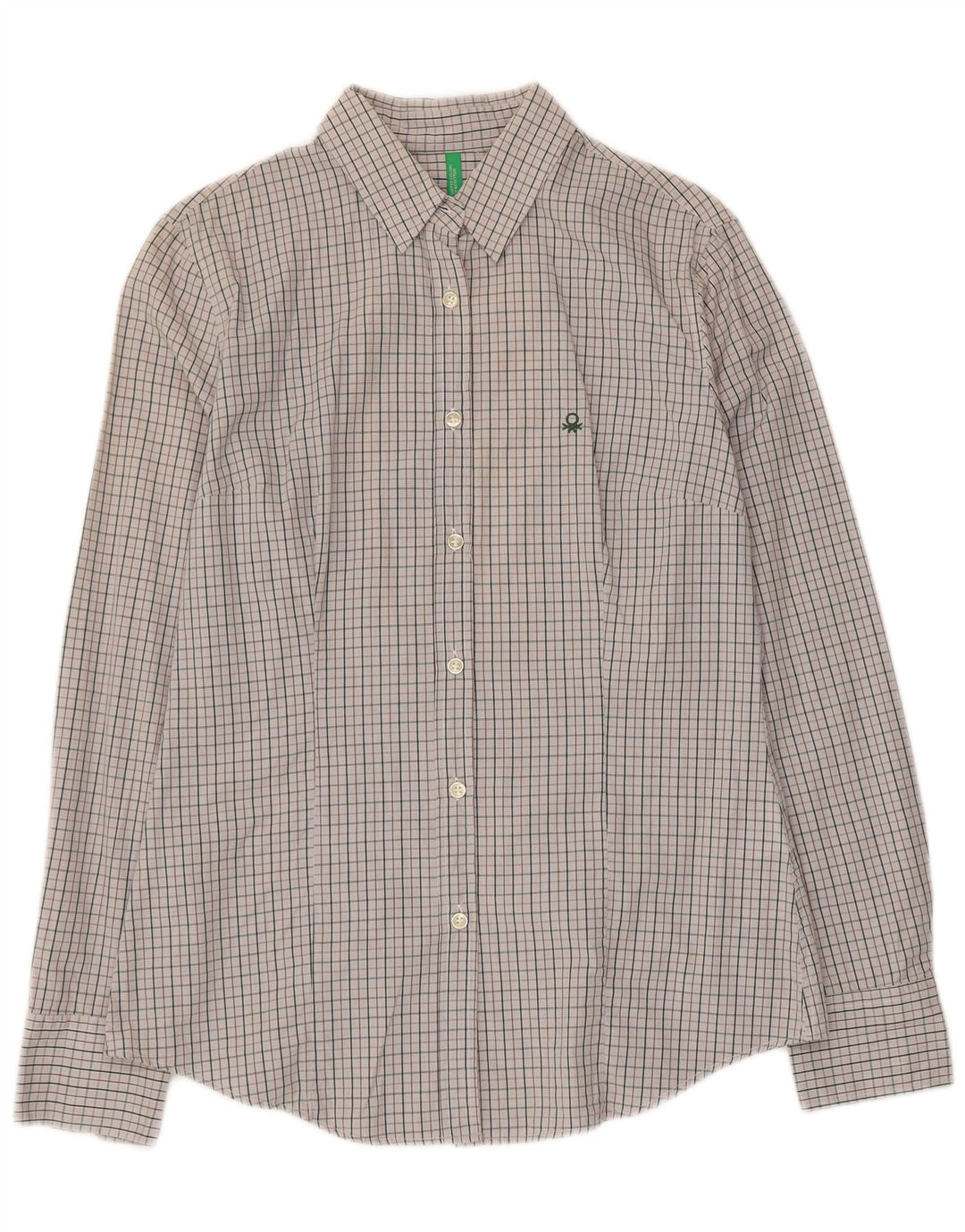 Γυναικείο πουκάμισο Benetton UK 14 Μεγάλο γκρι βαμβακερό