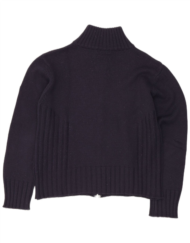 Γυναικείο πουλόβερ ζακέτα Meltin' Pot UK 14 Medium Navy Blue Wool