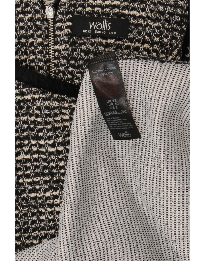Wallis Γυναικείο φόρεμα Shift UK 12 Medium Black Flecked Polyester