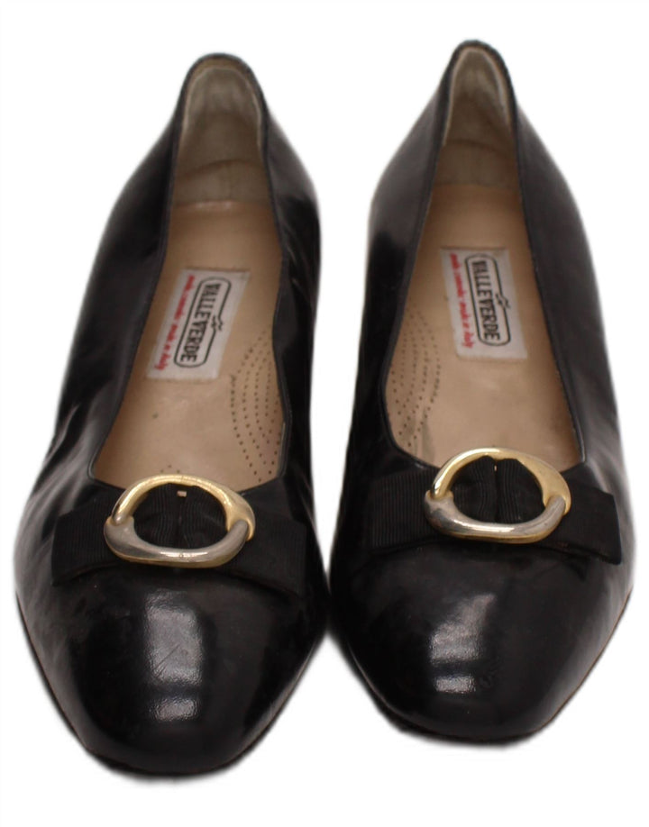 Valle Verde Womens Ballet Flat UK Size 6 Μαύρο δέρμα