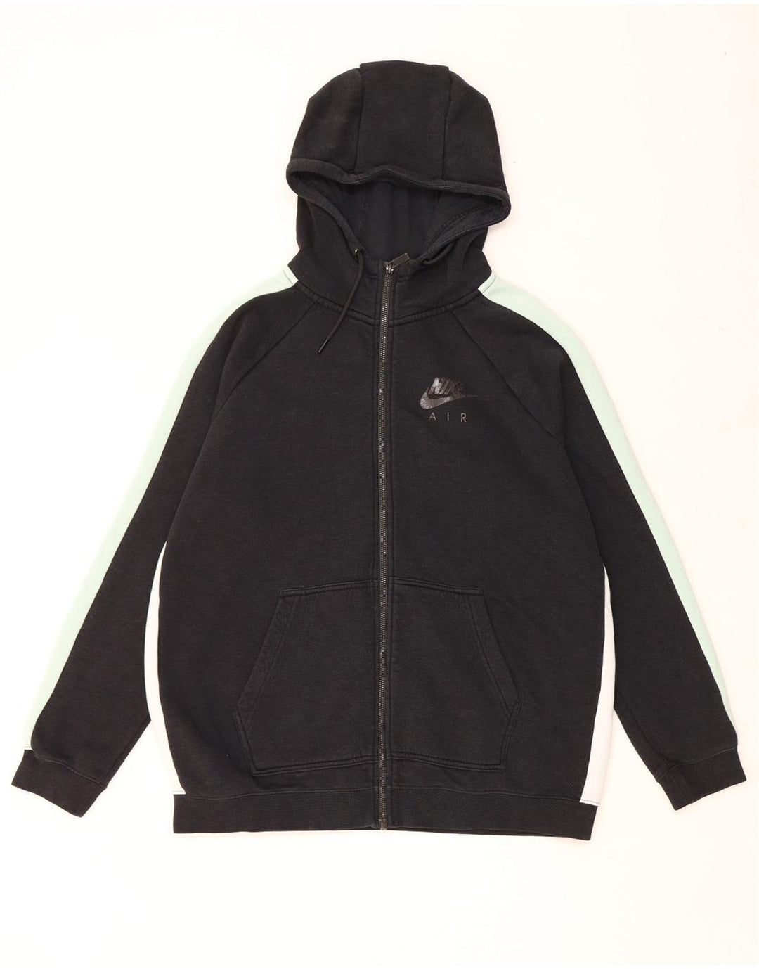 Ανδρικό πουλόβερ NIKE με φερμουάρ με κουκούλα σε μεγάλο μαύρο χρώμα, βαμβακερό