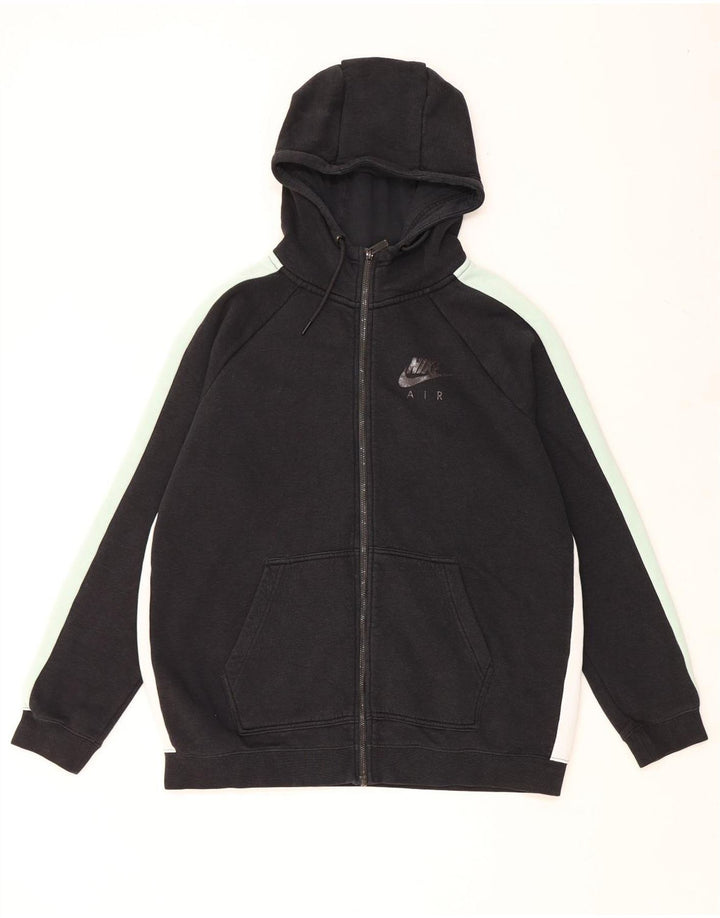 Ανδρικό πουλόβερ NIKE με φερμουάρ με κουκούλα σε μεγάλο μαύρο χρώμα, βαμβακερό