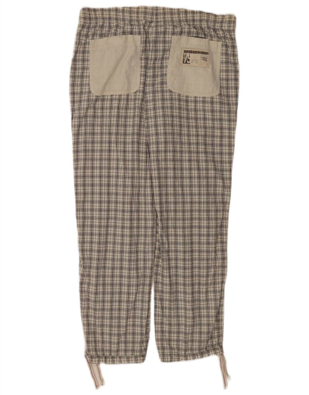 Think Pink Ανδρικό παντελόνι Jogger Large W36 L28 Grey Check