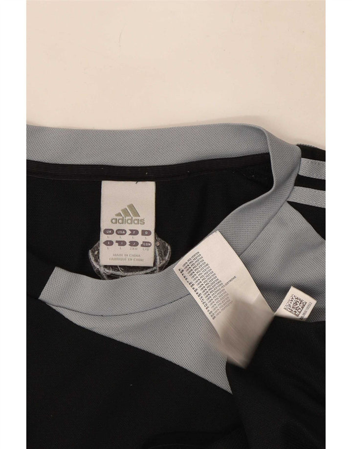 Adidas Ανδρικό T-Shirt Climalite Top Large Black Colourblock Πολυεστέρας