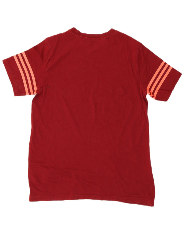 Adidas Boys κανονικό γραφικό μπλουζάκι τοπ 14-15 ετών μπορντό βαμβακερά σπορ
