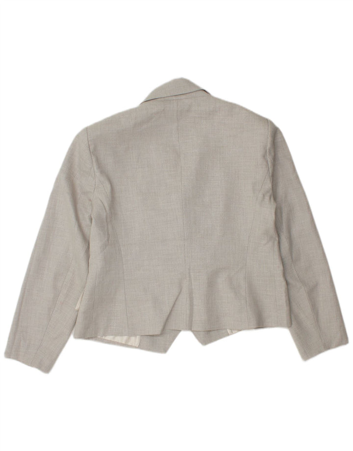 Zara Γυναικείο Μπουφάν Blazer με διπλό στήθος Crop UK 18 XL Grey Polyester