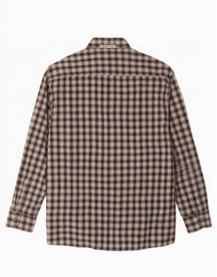 Ανδρικό φανελένιο πουκάμισο North Pole XL Black Check