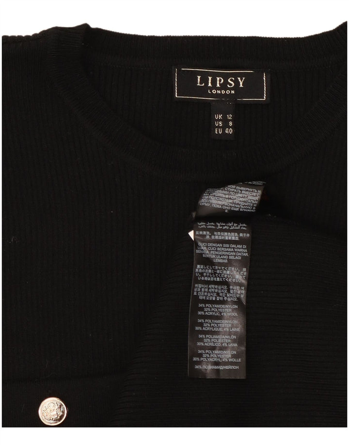Lipsy γυναικείο φόρεμα UK 12 Medium Black Polyamide