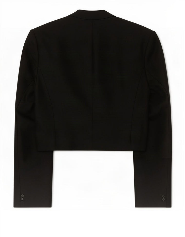 Fenn Wright Manson Γυναικείο Ανοιχτό Μπουφάν Bolero UK 10 Small μαύρο βαμβακερό