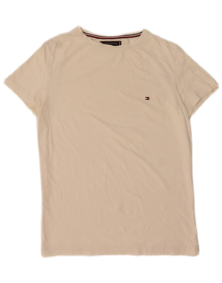 TOMMY HILFIGER Ανδρικό T-Shirt Top Small Off White