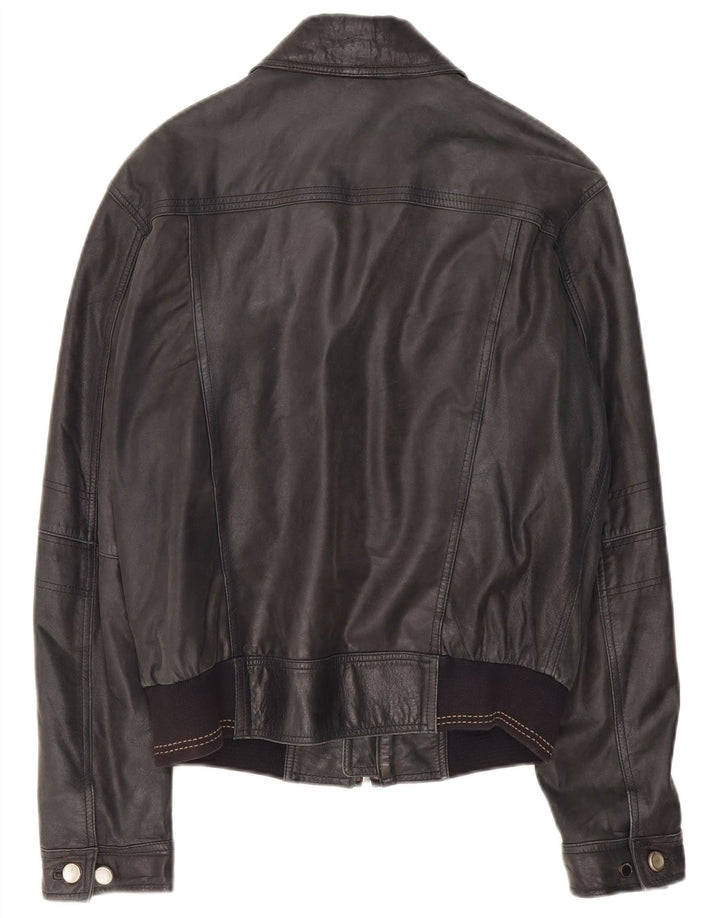 Ανδρικό δερμάτινο μπουφάν Conbipel Bomber IT 48 Medium Black Leather