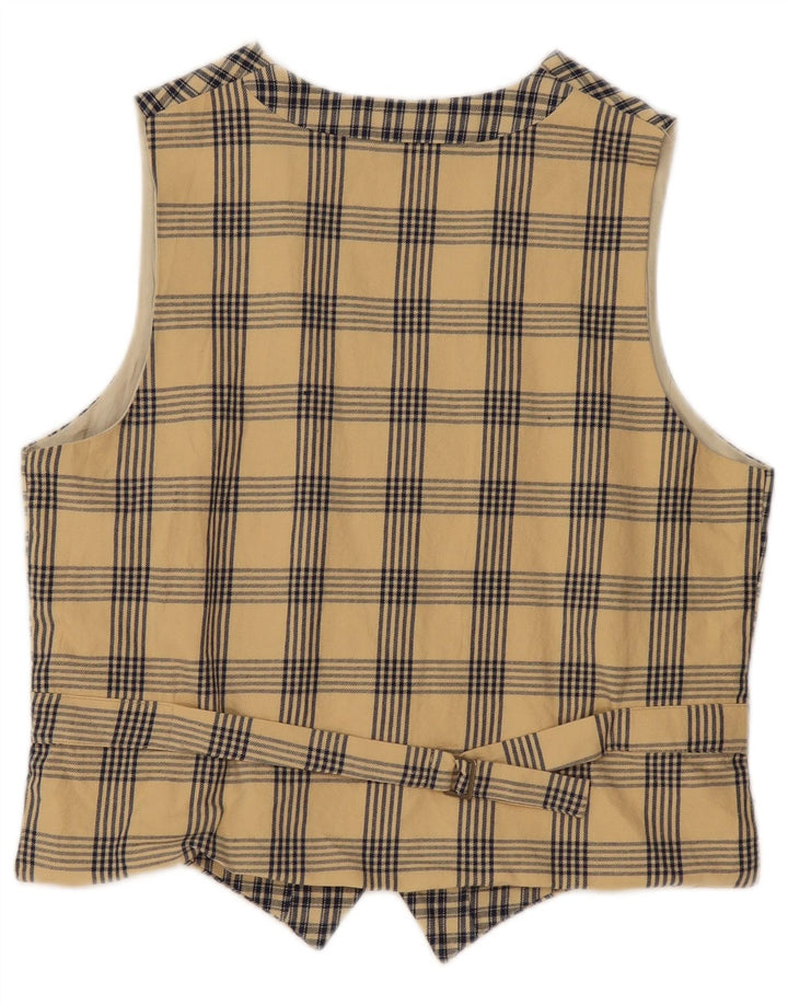 Ingro Rose Γυναικείο Γιλέκο IT 44 Medium Beige Check Cotton