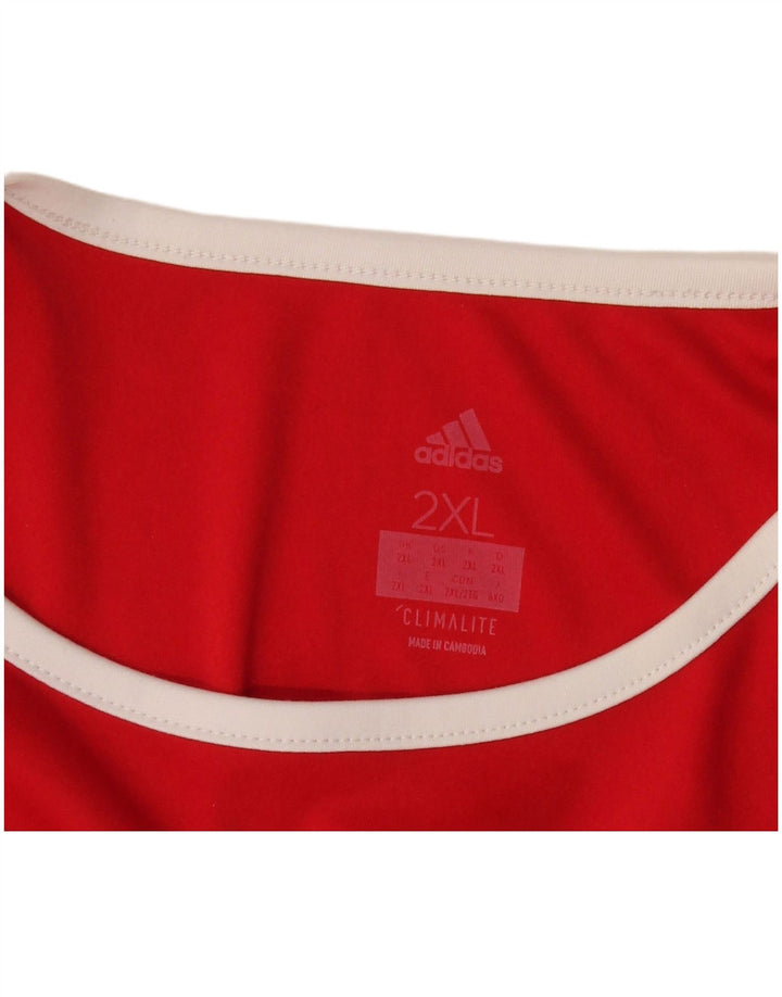 Ανδρικό T-Shirt Climalite Adidas Top 2XL Red Colourblock