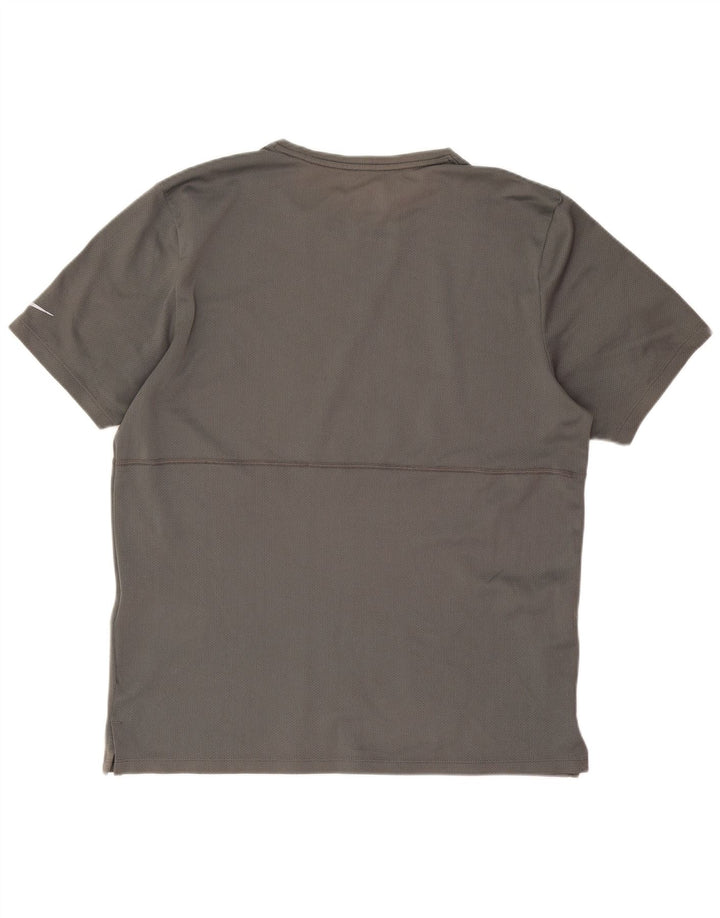 Ανδρικό γραφικό μπλουζάκι Nike Dri Fit, μεσαίο γκρι πολυεστέρας