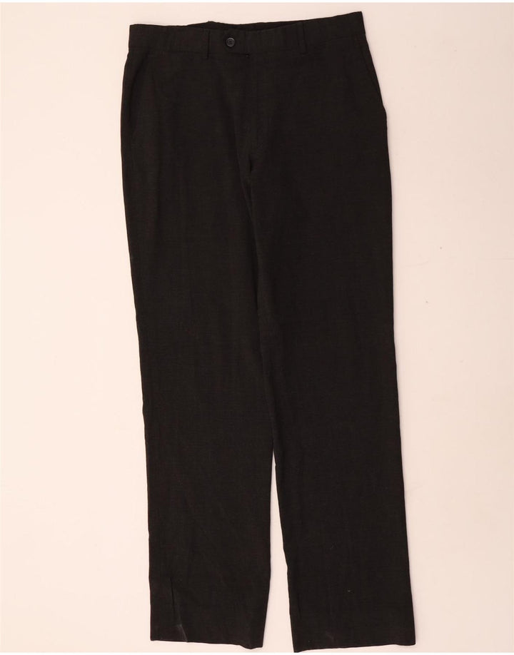 Zara Ανδρικό ίσιο παντελόνι EU 42 Large W32 L33 Grey Polyester