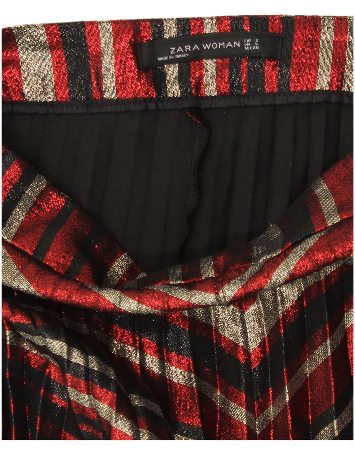 Zara Γυναικεία μαχαίρι πλισέ φούστα Μικρή W26 Πολύχρωμη ριγέ πολυεστέρα