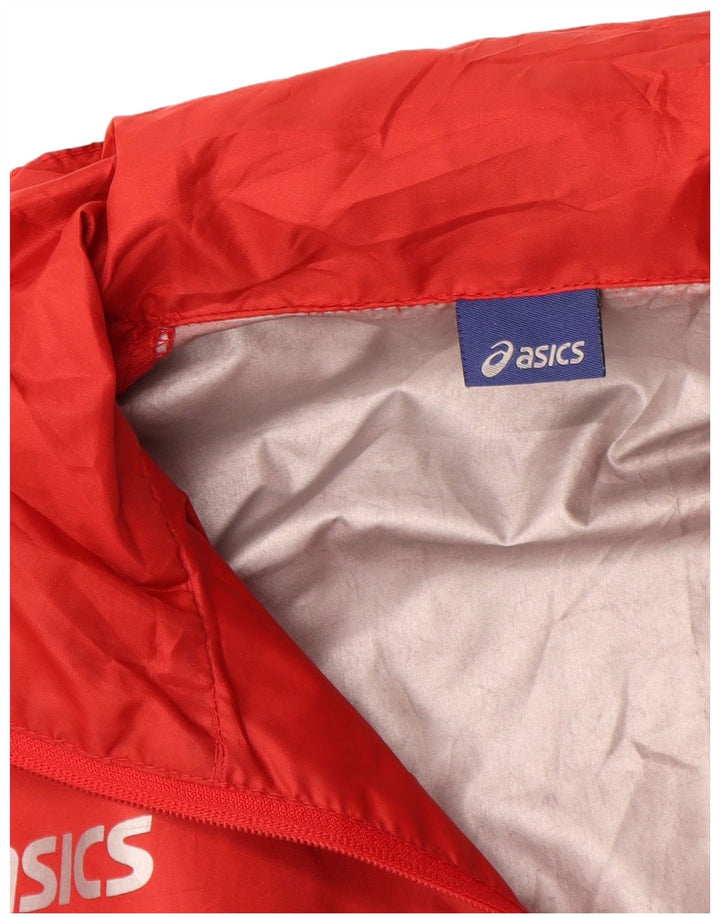 ASICS Ανδρικό μπουφάν βροχής UK 36 Small Red Polyester