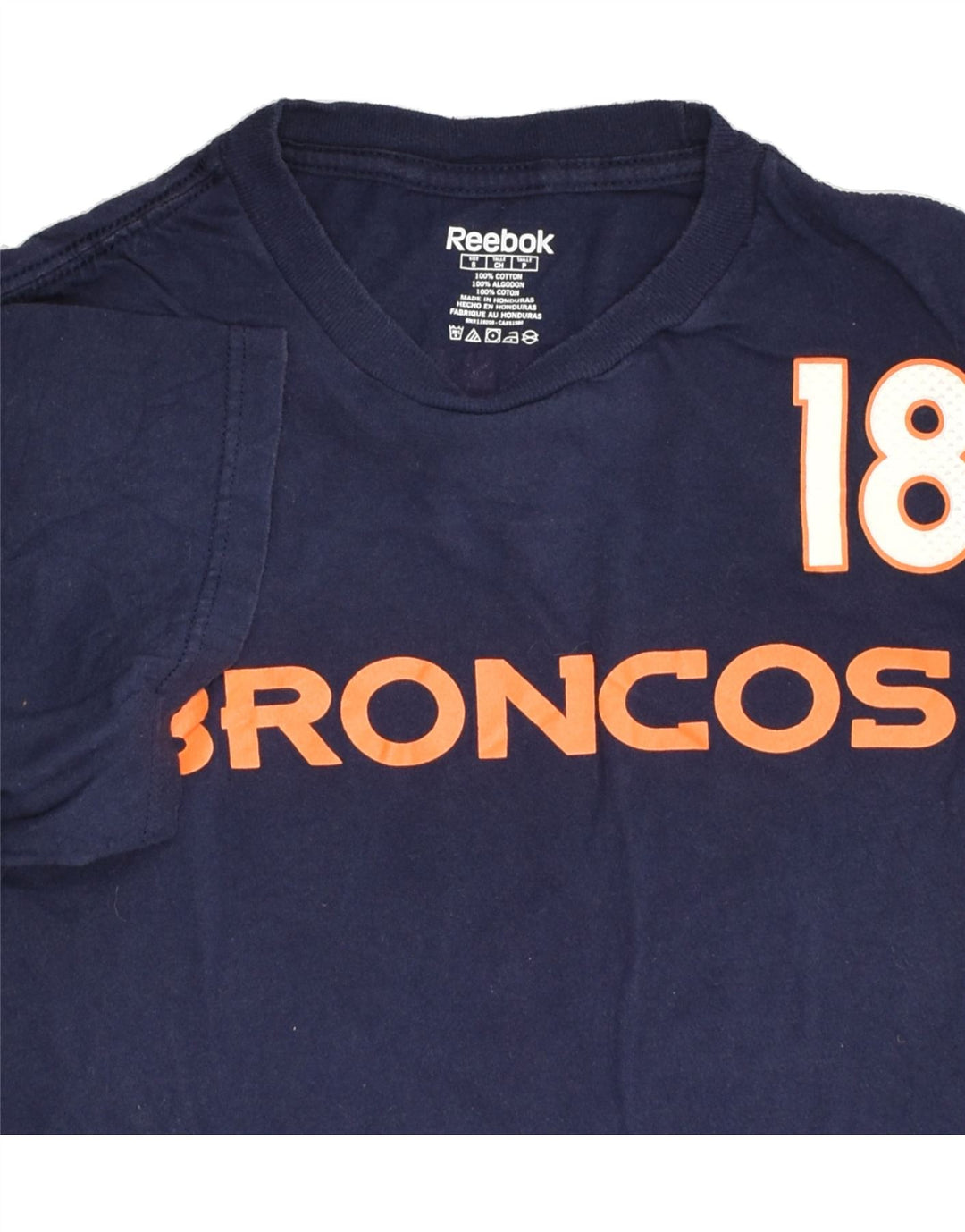 REEBOK Mens Graphic T-Shirt Top Small Navy Blue Cotton | Vintage Reebok | Thrift | Second-Hand Reebok | Used Clothing | Messina Hembry 