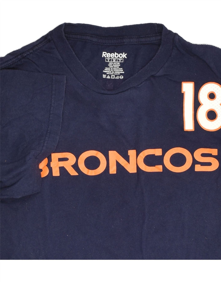 REEBOK Mens Graphic T-Shirt Top Small Navy Blue Cotton | Vintage Reebok | Thrift | Second-Hand Reebok | Used Clothing | Messina Hembry 