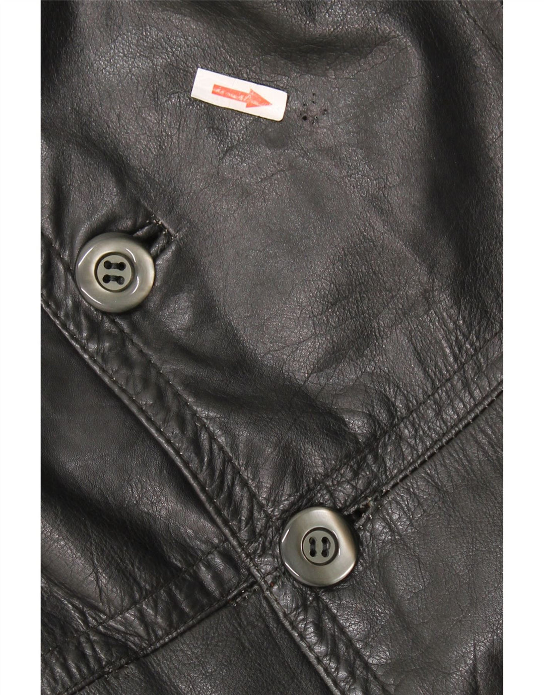 Vintage Ανδρικό Δερμάτινο Παλτό UK 40 Large Black Leather