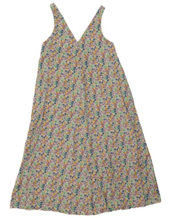 Zara Γυναικείο Αμάνικο Maxi Φόρεμα UK 10 Small πολύχρωμο Floral