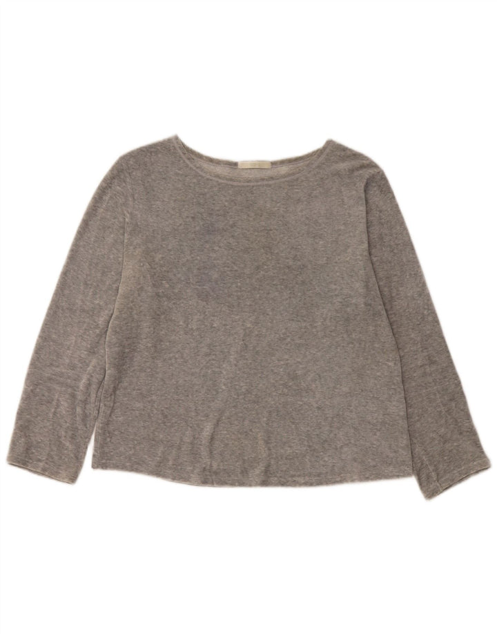 Marks & Spencer Γυναικείο τοπ μακρυμάνικο UK 14 Large Grey Polyester