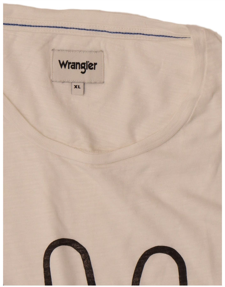 Ανδρικό γραφικό T-Shirt WRANGLER Top XL Λευκό