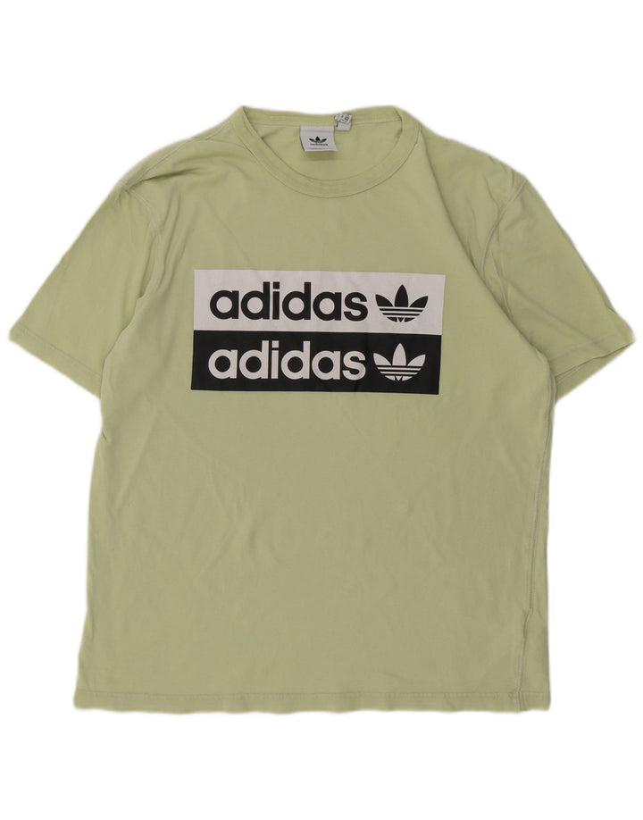 Ανδρικό γραφικό T-Shirt Adidas Top Μεσαίο πράσινο βαμβακερό