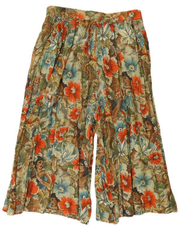 TAIFUN Womens Capri Trousers EU 38 Medium W28 L17 Multicoloured Floral
