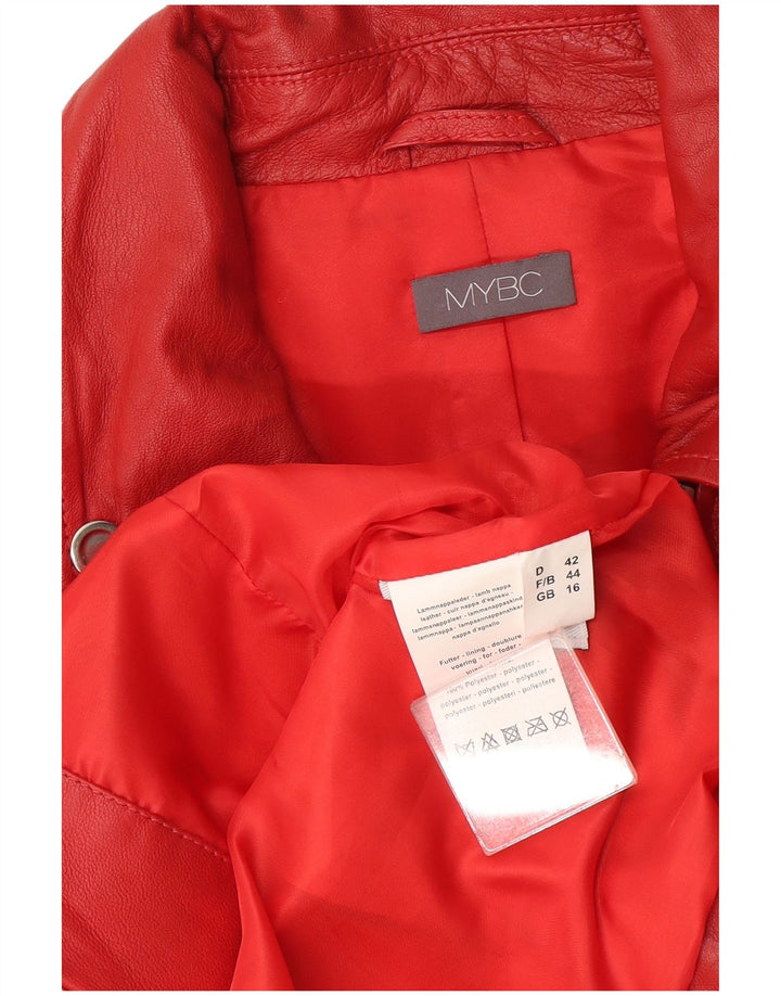 Vintage Γυναικείο Biker Jacket UK 16 Large Red Leather
