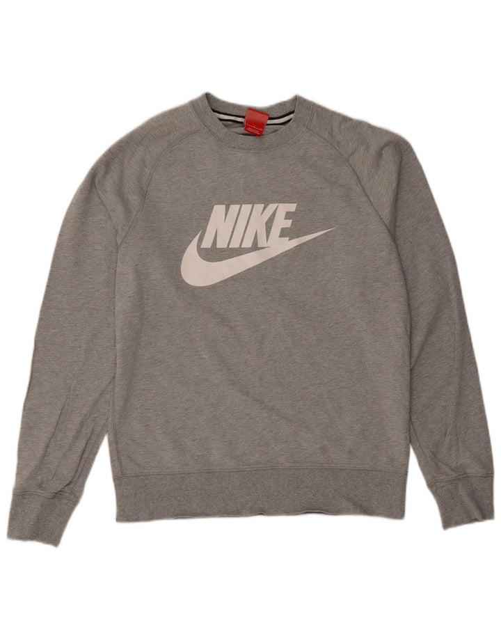 Ανδρικό γραφικό φούτερ Nike πουκάμισο σε γκρι μικρούς τόνους
