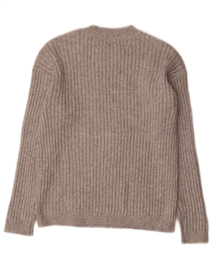 Marks & Spencer Γυναικείο πουλόβερ με λαιμόκοψη UK 6 XS Grey Polyester