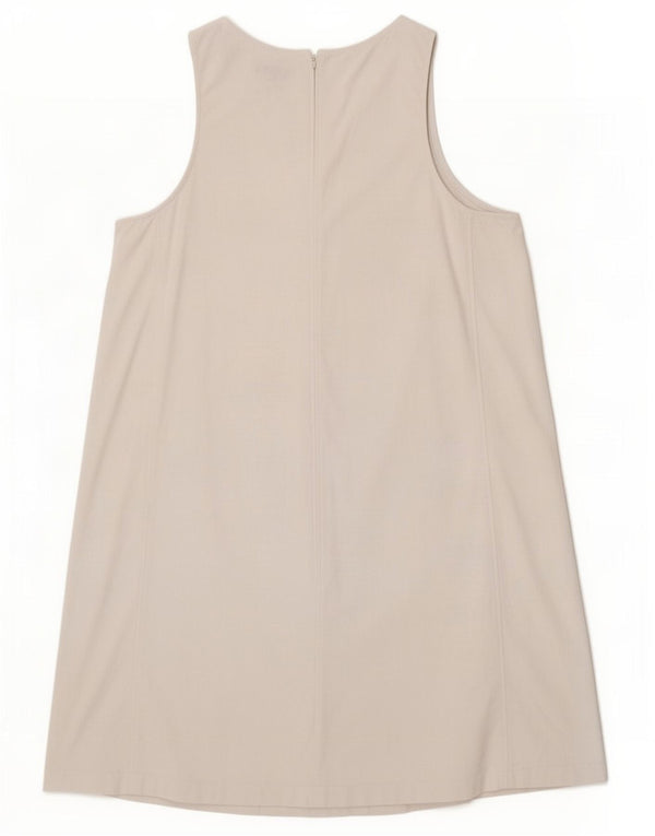 Marks & Spencer Γυναικείο Αμάνικο Βασικό Φόρεμα UK 12 Medium White Lenn