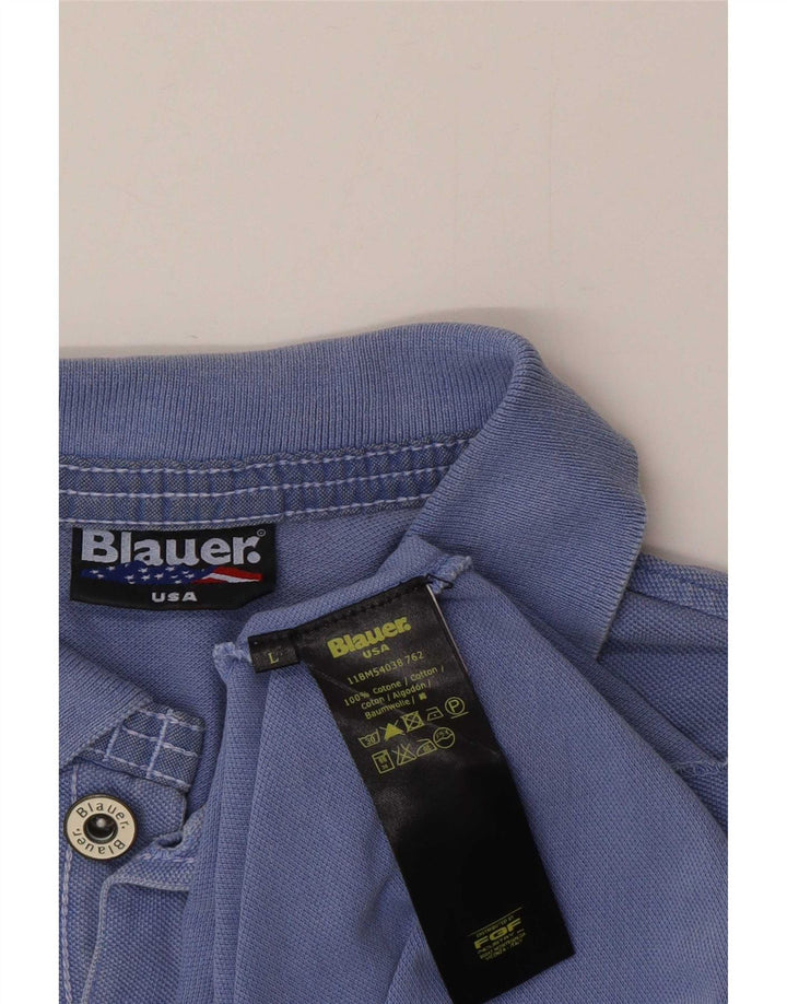 Blauer Ανδρικό Πόλο Μπλουζάκι μεγάλο μπλε βαμβακερό