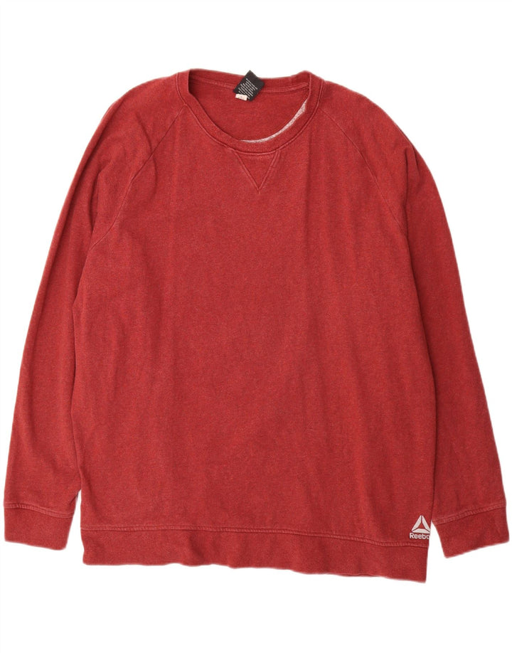 REEBOK Mens Sweatshirt Jumper 2XL Burgundy Cotton Vintage Reebok and Second-Hand Reebok from Messina Hembry 