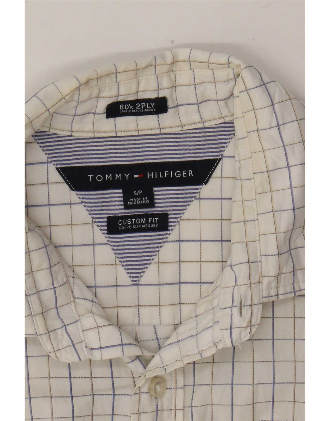 Ανδρικό πουκάμισο Tommy Hilfiger Προσαρμοσμένης Εφαρμογής Small White Check