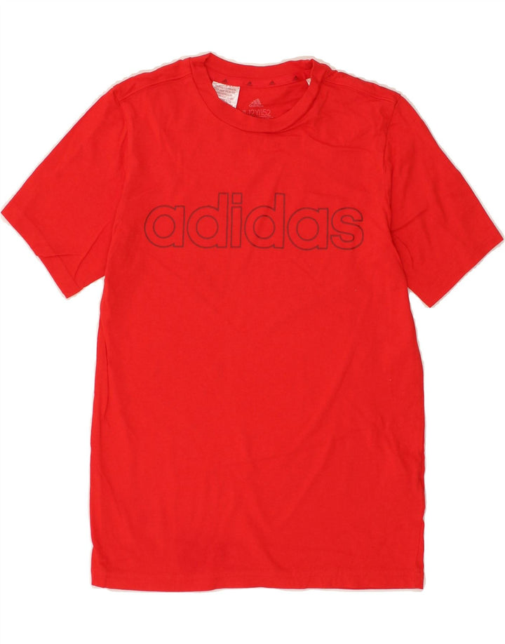 ADIDAS Boys Graphic T-Shirt Top 11-12 Years Red Cotton | Vintage Adidas | Thrift | Second-Hand Adidas | Used Clothing | Messina Hembry 